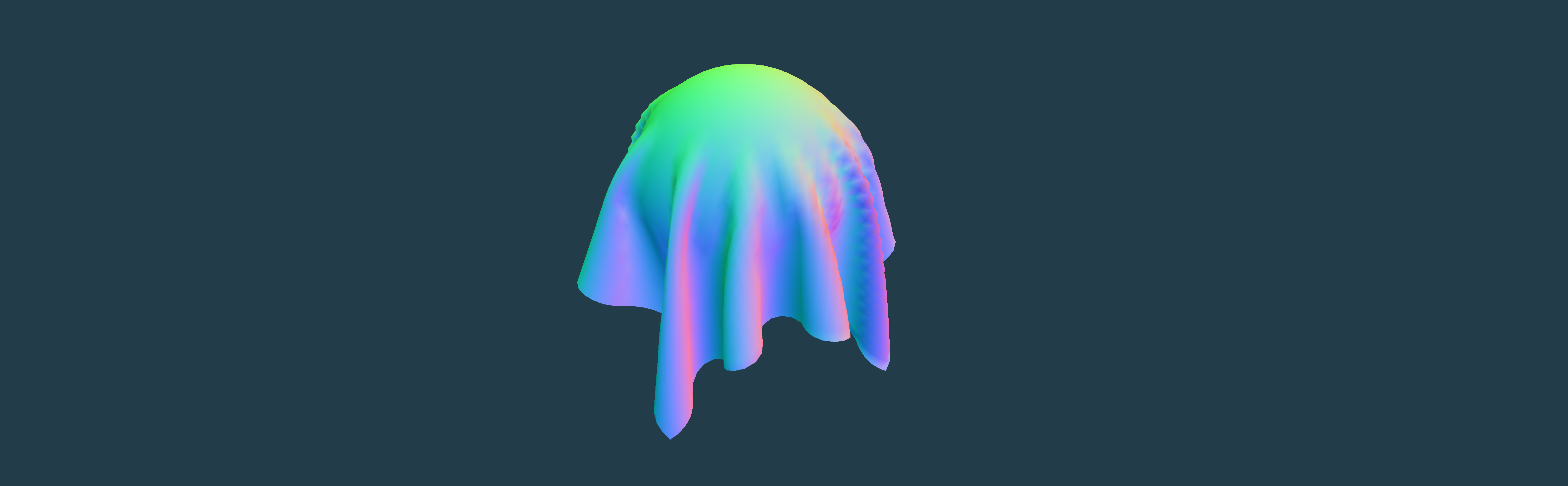 Cloth draped over sphere